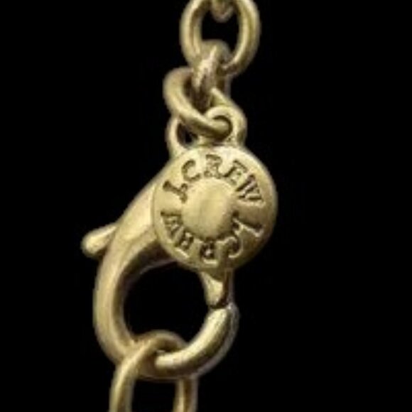 Vintage J Crew Statement Necklace Cobalt Blue & Gold Tone - Picture 5 of 6